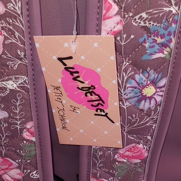 LUV BETSEY BY BETSEY JOHNSON Cotton Quilted Backpack with Purse Bag